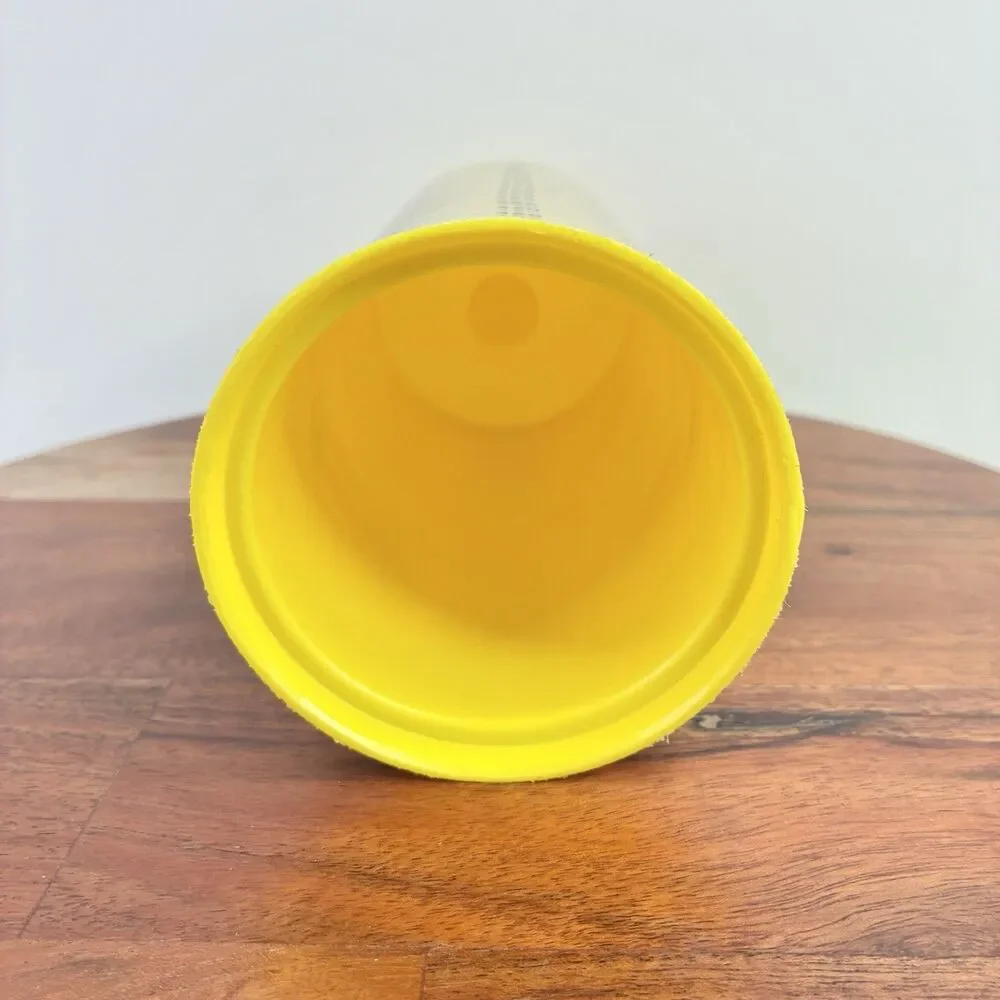 Vintage Metric Wonder Measuring Cup Adjustable Wet Dry 2 Cup Milmour USA Yellow
